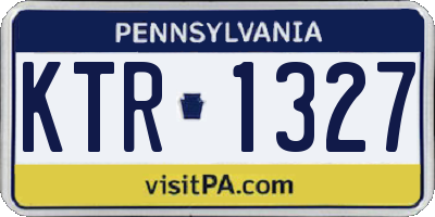 PA license plate KTR1327