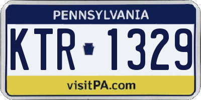 PA license plate KTR1329