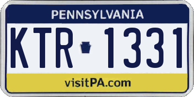 PA license plate KTR1331