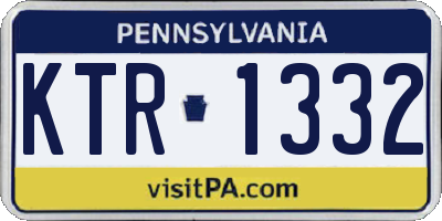 PA license plate KTR1332