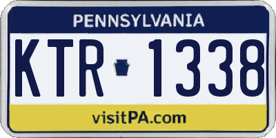 PA license plate KTR1338