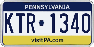 PA license plate KTR1340