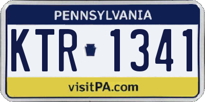 PA license plate KTR1341