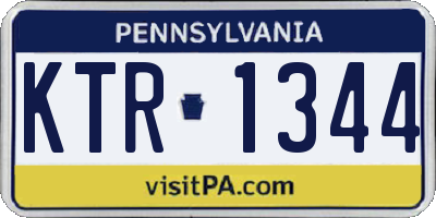 PA license plate KTR1344