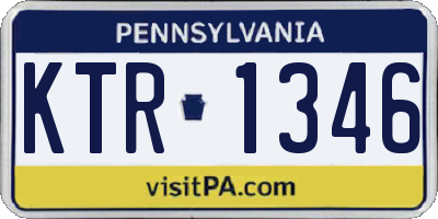 PA license plate KTR1346