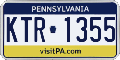 PA license plate KTR1355