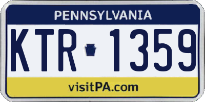 PA license plate KTR1359