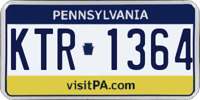 PA license plate KTR1364