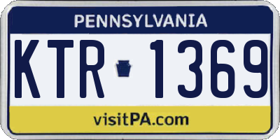 PA license plate KTR1369
