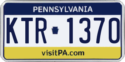 PA license plate KTR1370