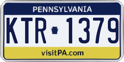 PA license plate KTR1379