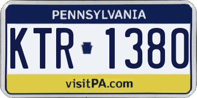 PA license plate KTR1380