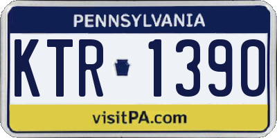 PA license plate KTR1390