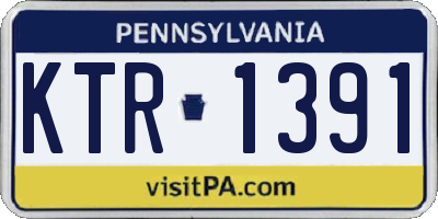 PA license plate KTR1391