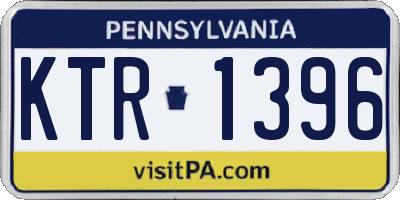 PA license plate KTR1396