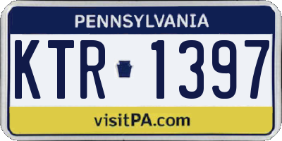 PA license plate KTR1397