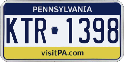 PA license plate KTR1398