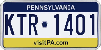 PA license plate KTR1401