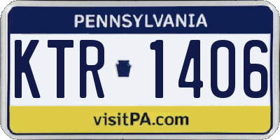 PA license plate KTR1406