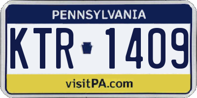 PA license plate KTR1409