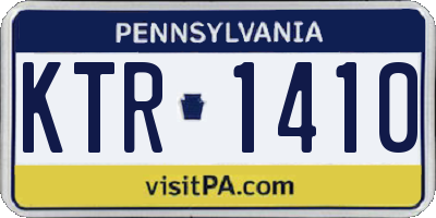 PA license plate KTR1410