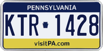 PA license plate KTR1428
