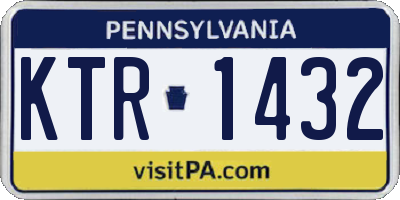 PA license plate KTR1432