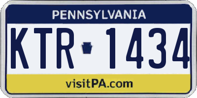 PA license plate KTR1434