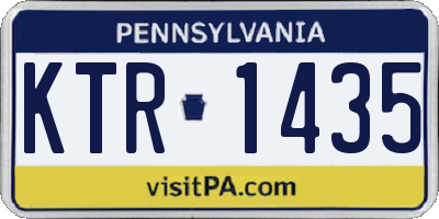 PA license plate KTR1435