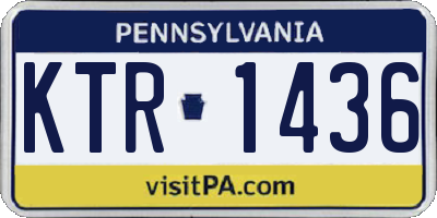 PA license plate KTR1436
