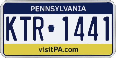 PA license plate KTR1441