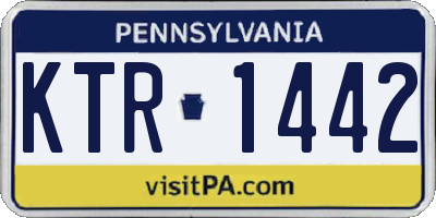 PA license plate KTR1442