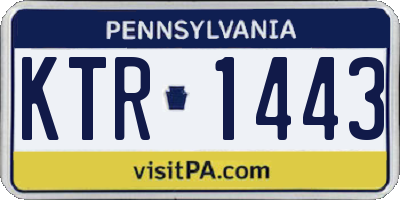 PA license plate KTR1443