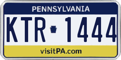 PA license plate KTR1444