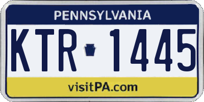 PA license plate KTR1445