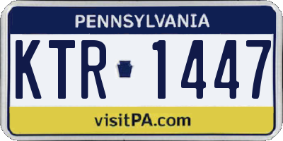PA license plate KTR1447
