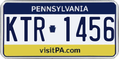PA license plate KTR1456