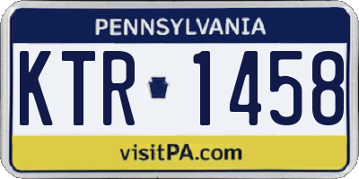 PA license plate KTR1458