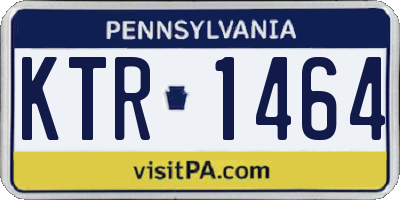 PA license plate KTR1464
