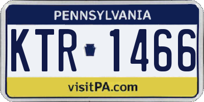 PA license plate KTR1466