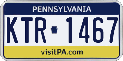 PA license plate KTR1467