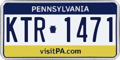 PA license plate KTR1471