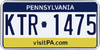 PA license plate KTR1475