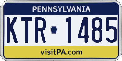 PA license plate KTR1485