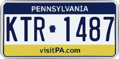 PA license plate KTR1487