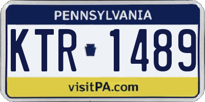 PA license plate KTR1489