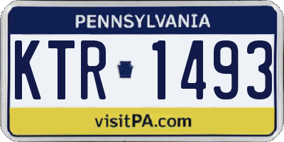 PA license plate KTR1493