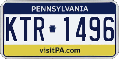 PA license plate KTR1496