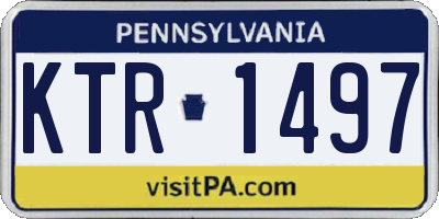 PA license plate KTR1497
