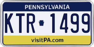 PA license plate KTR1499